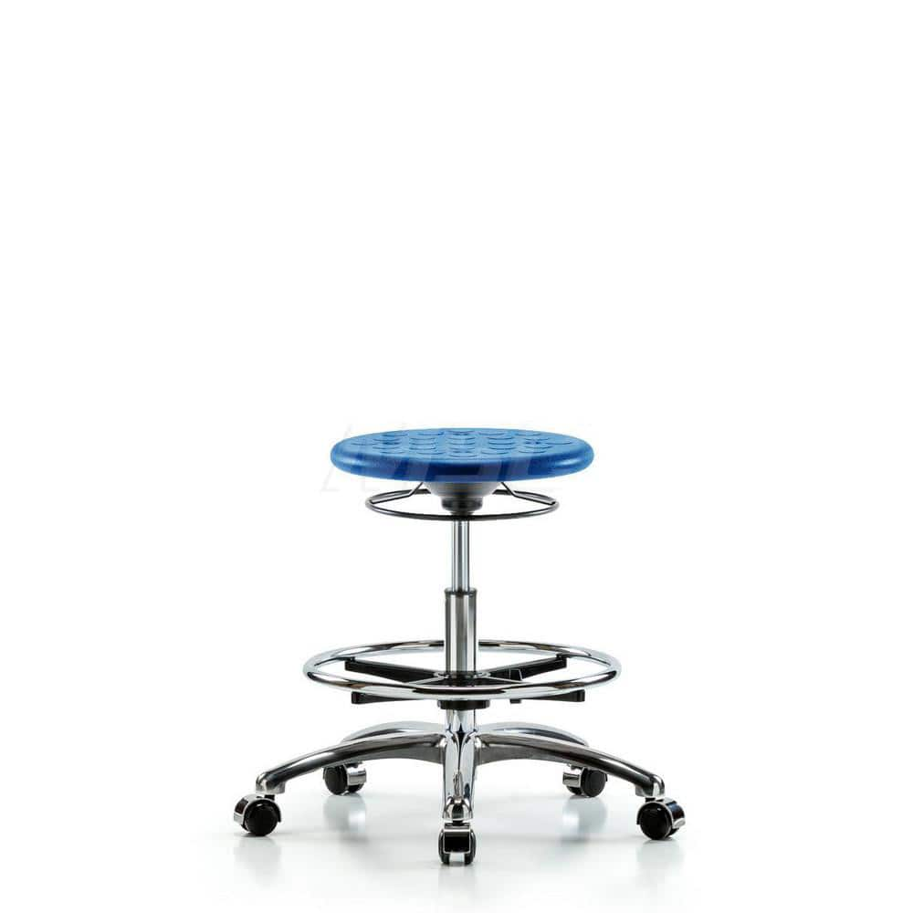 Lab Stool: Polyurethane, 25″ Seat Width, 25″ Seat Depth Round Height