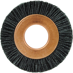 1 1/2″ Diameter - Small Diameter Wheel Brush - 0.026″/120 Grit - 1/2″ Arbor - Eagle Tool & Supply