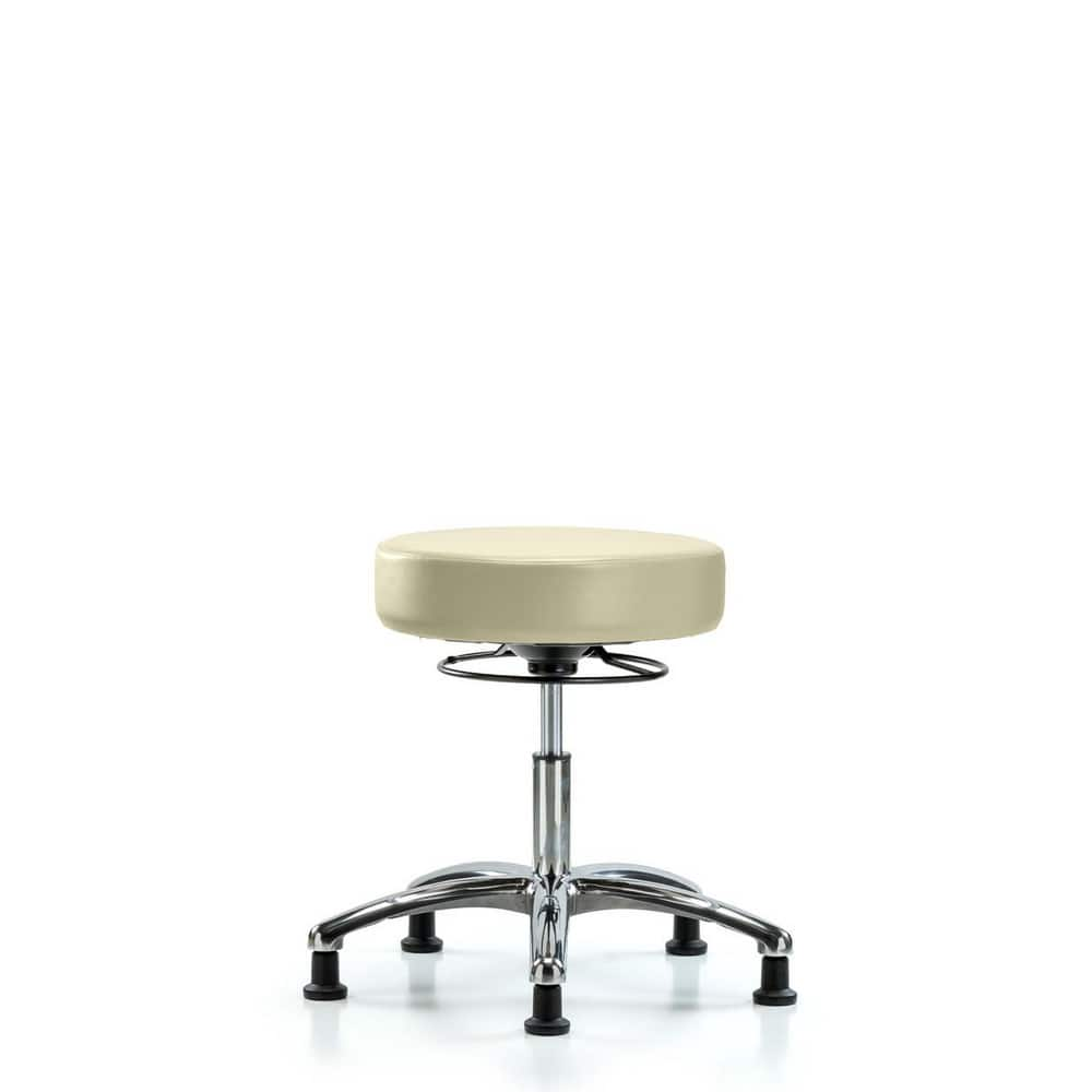 Lab Stool: Vinyl, 25″ Seat Width, 25″ Seat Depth Round Height