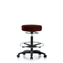 Lab Stool: Vinyl, 24″ Seat Width, 24″ Seat Depth Round Height