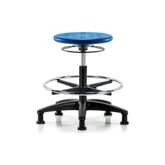 Lab Stool: Polyurethane, 24″ Seat Width, 24″ Seat Depth Round Height