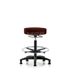 Lab Stool: Vinyl, 24″ Seat Width, 24″ Seat Depth Round Height