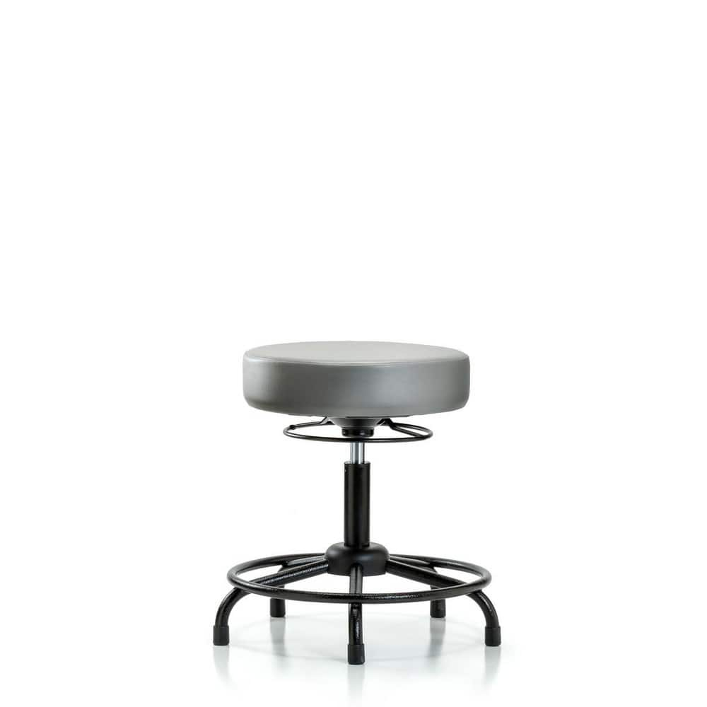 Lab Stool: Vinyl, 24″ Seat Width, 24″ Seat Depth Round Height