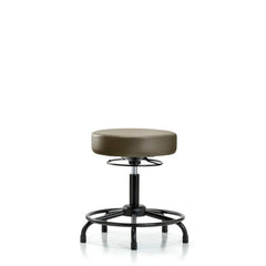 Lab Stool: Vinyl, 24″ Seat Width, 24″ Seat Depth Round Height