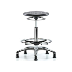 Lab Stool: Polyurethane, 25″ Seat Width, 25″ Seat Depth Round Height