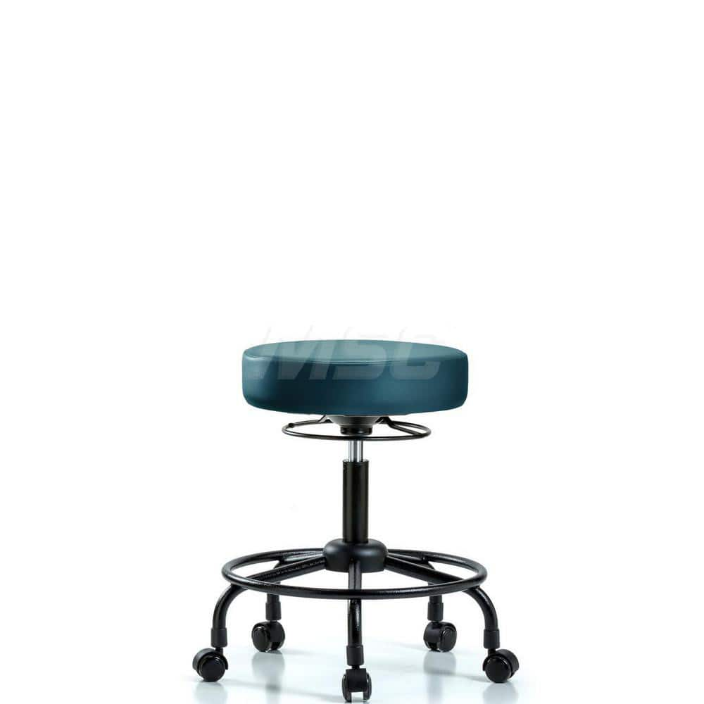 Lab Stool: Vinyl, 24″ Seat Width, 24″ Seat Depth Round Height