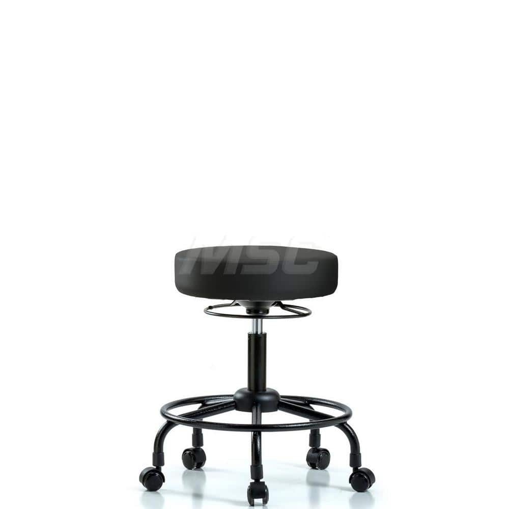 Lab Stool: Vinyl, 24″ Seat Width, 24″ Seat Depth Round Height