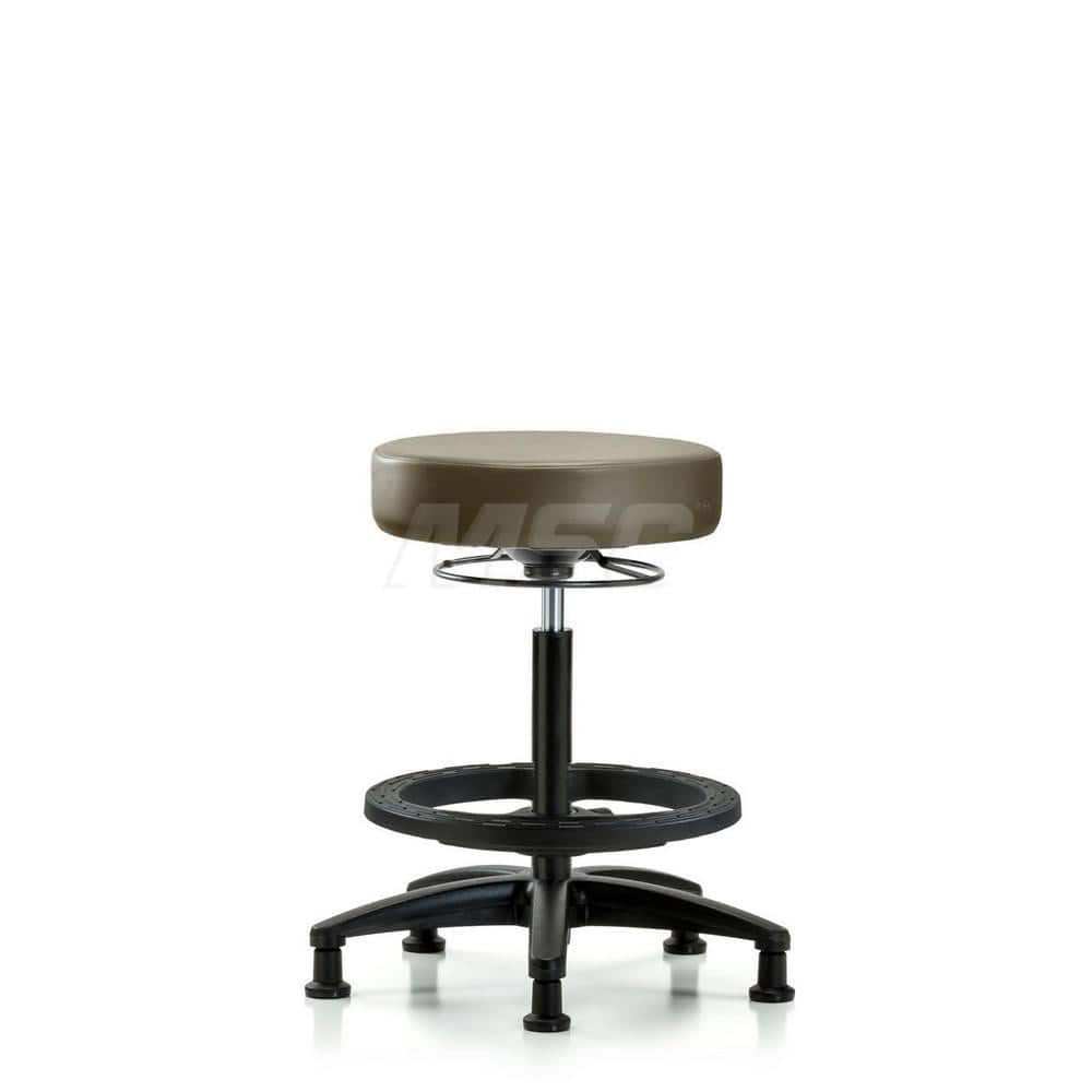 Lab Stool: Vinyl, 24″ Seat Width, 24″ Seat Depth Round Height