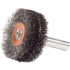 1-1/4″ Stem-Mounted Crimped Wire Wheel, .008″ Steel Fill, 1/4″ Stem - Eagle Tool & Supply