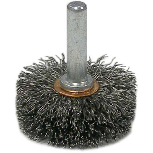 1-1/2″ Stem-Mounted Crimped Wire Wheel, .0118″ Steel Fill, 1/4″ Stem - Eagle Tool & Supply