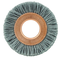 1-1/2″ Small Diameter Nylox Wheel Brush, .022/180, 1/2″ Arbor Hole - Eagle Tool & Supply