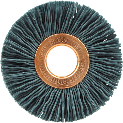2″ Diameter-1/2″ Arbor Hole - Abrasive Nylon-Copper Center Straight Nylox Wheel - Eagle Tool & Supply