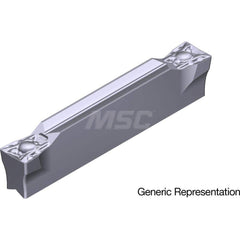 Grooving Insert: GCM3004ML AC5025S, Solid Carbide Absotech Finish, Neutral, 3 mm Cutting Width, 20 mm Max Depth, Series GND