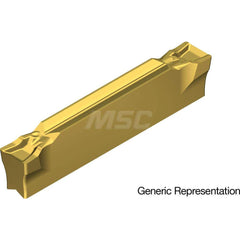 Grooving Insert: GCM4002GF AC830P, Solid Carbide Super FF Finish, Neutral, 4 mm Cutting Width, 25 mm Max Depth, Series GND