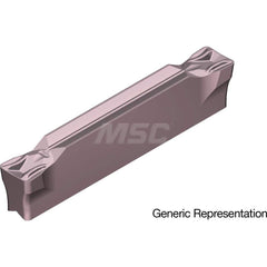 Grooving Insert: GCM8008MG AC520U, Solid Carbide Super ZX Finish, Neutral, 8 mm Cutting Width, 25 mm Max Depth, Series GND