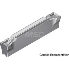 Grooving Insert: GCM6004GF AC8035P, Solid Carbide Absotech Finish, Neutral, 6 mm Cutting Width, 25 mm Max Depth, Series GND