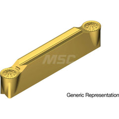 Grooving Insert: GCM8040RG AC425K, Solid Carbide Super FF Finish, Neutral, 8 mm Cutting Width, 25 mm Max Depth, Series GND