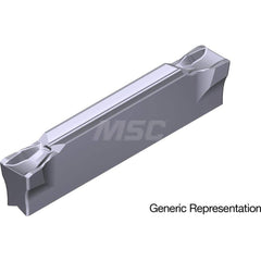Grooving Insert: GCM3004GG AC5015S, Solid Carbide Absotech Finish, Neutral, 3 mm Cutting Width, 20 mm Max Depth, Series GND