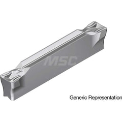 Grooving Insert: GCM8008MG AC8035P, Solid Carbide Absotech Finish, Neutral, 8 mm Cutting Width, 25 mm Max Depth, Series GND