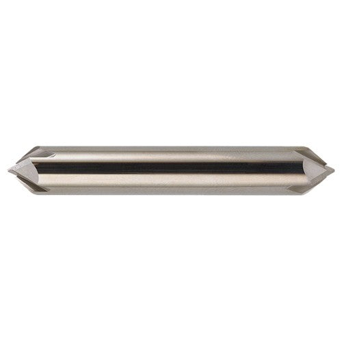 ‎1/4″ × 1/4″ × 2-1/2″ STR / RHC Solid Carbide 4-Flute Double End Chamfer Tool - Bright - Exact Industrial Supply
