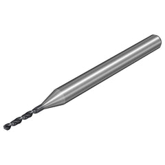 Micro Drill Bit: 0.0189″ Dia, 130 °, Solid Carbide TiAlN Finish, 1.4961″ OAL, RH Cut, Spiral Flute, Straight-Cylindrical Shank, Series CoroDrill 462