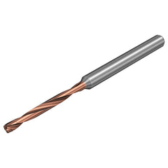 Micro Drill Bit: 0.0276″ Dia, 140 °, Solid Carbide TiALN Lite Finish, 1.4961″ OAL, RH Cut, Spiral Flute, Straight-Cylindrical Shank, Series CoroDrill 862