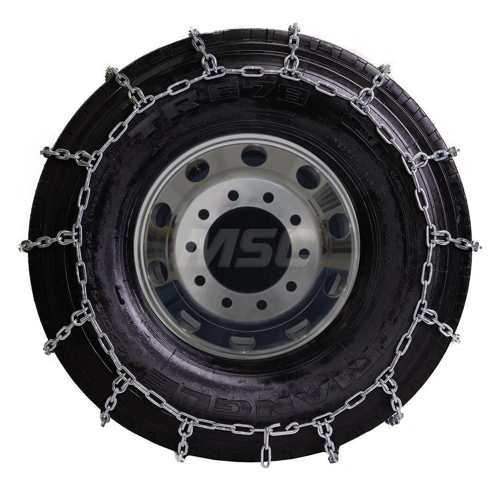 Tire Chains; For Use With: 365/80R22.5; 385/65R22.5; 335/80R20; 355/80R20; 16.5R19.5; 14R15; 40/15.5R20; 15R22.5; 365/70R22.5; 405/70R20; 370/75R20; 36.5/14R15; Axle Type: Single Axle