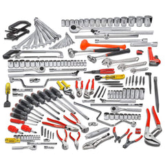 Combination Hand Tool Sets; Set Type: Starter Set; Container Type: Cabinet; Measurement Type: Inch & Metric; Container Material: Aluminum; Drive Size: 1/2; 3/4; 3/8; Insulated: No; Case Type: Box