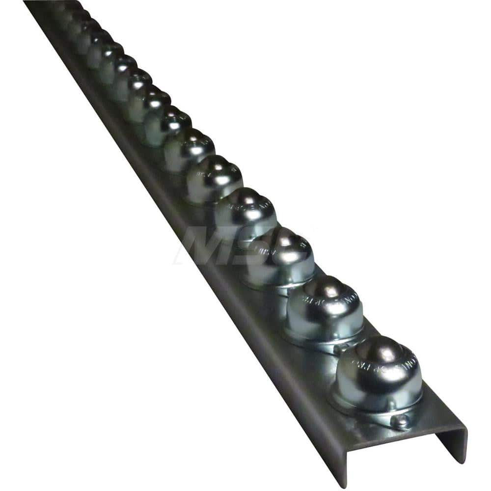 Gravity Conveyors; Conveyor Type: Flow Rail; Component: Ball Transfer; Telescopic: No; Roller Diameter (Decimal Inch): 2.5000; Overall Width: 3; Wheel Material: Zinc Plated Steel; Minimum Extended Length: 10.0 ft; Maximum Extended Length: 10.0000; Minimum