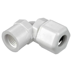 Compression Tube 90 ° Female Elbow: 3/8″ Thread, Tube to Female NPT Polypropylene