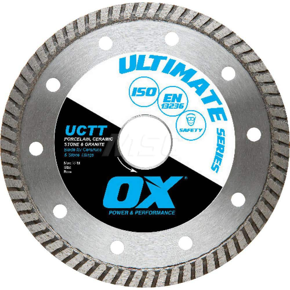 Wet & Dry Cut Saw Blade: 4″ Dia, 5/8 & 7/8″ Arbor Hole Use on Porcelain, Ceramic, Stone & Granite, Standard Arbor