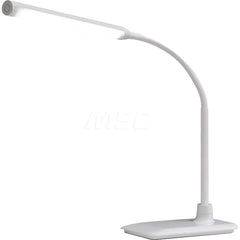 Task Light: LED, 14.37″ Reach, Gooseneck Arm, Free Standing, White 12V, 6 Watts