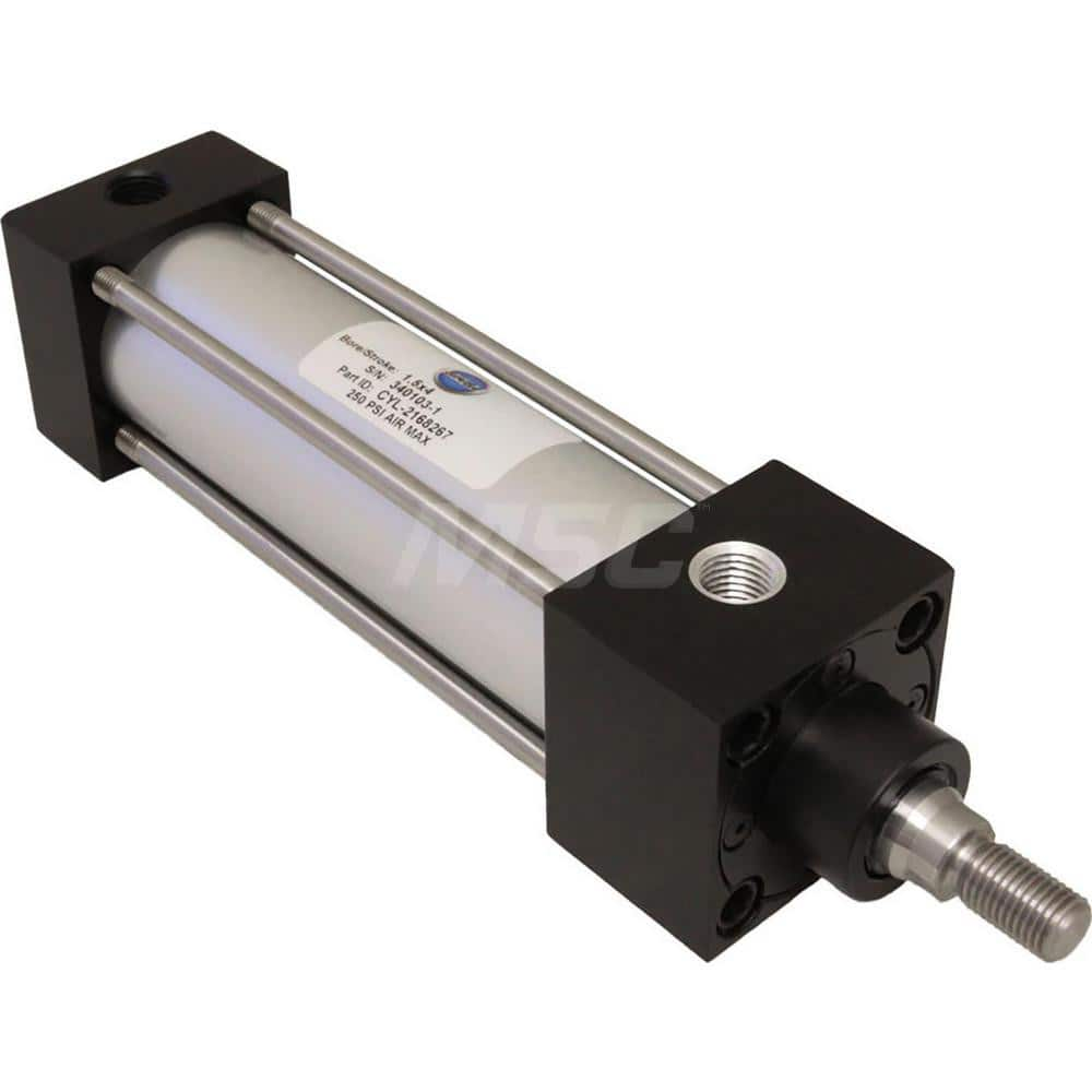 Air Cylinders; Type: Double Acting; Bore Size (Decimal Inch): 2; Rod Diameter (Decimal Inch): 0.6250; Stroke Length (Decimal Inch): 8.0000; Mounting Style: Flush Bottom; Port Size: 1/4; Port Type: NPT; Width (Decimal Inch): 2.5000; Length (Decimal Inch):