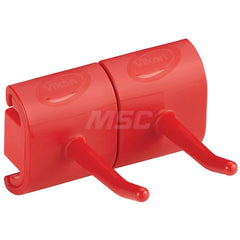 Mop & Broom Wall Hooks; Type: Wall Bracket; Number Of Holders: 2.000; Maximum Load Capacity: 13.20; Material: Polypropylene; Polyamide; Color: Red; Width (Inch): 3.07