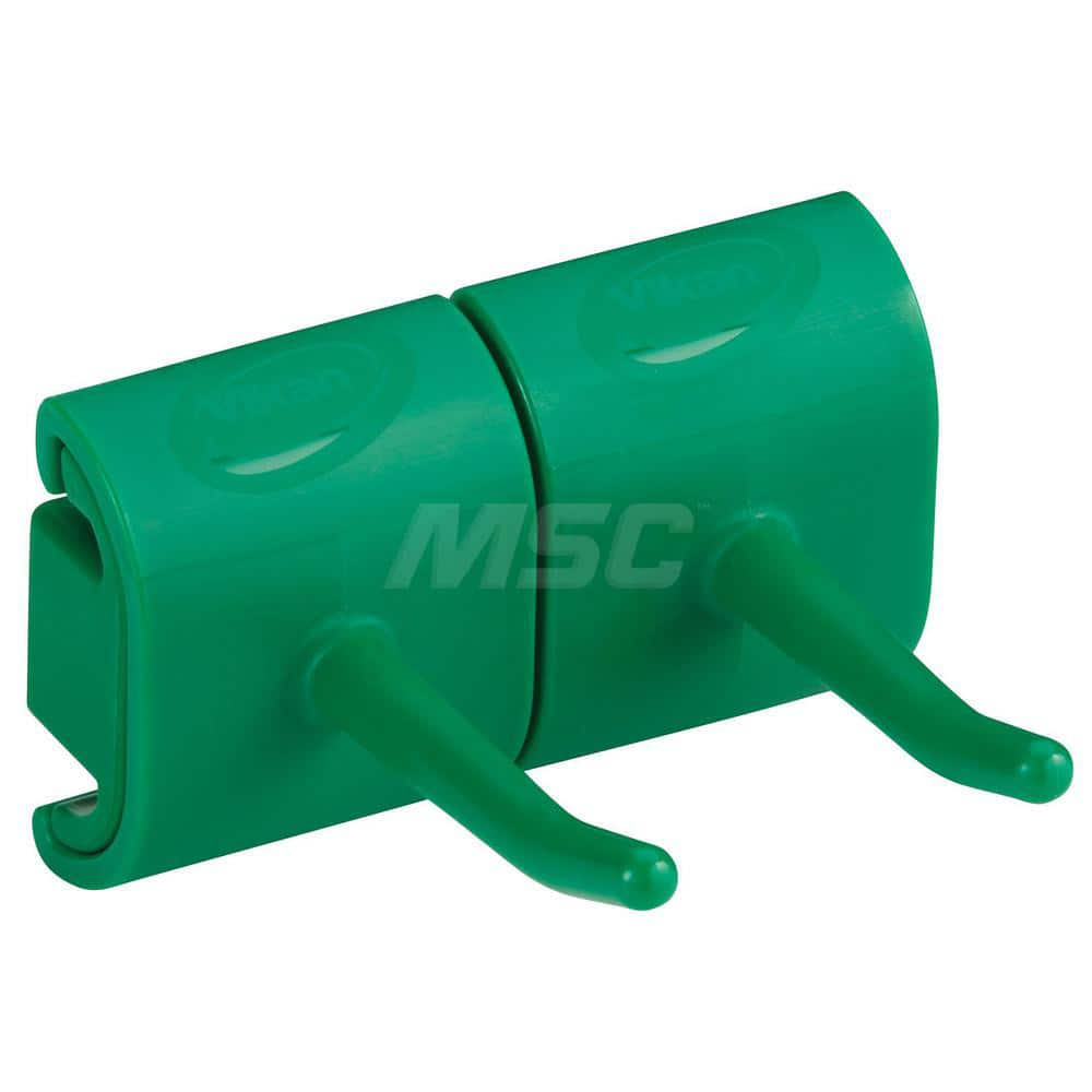 Mop & Broom Wall Hooks; Type: Wall Bracket; Number Of Holders: 2.000; Maximum Load Capacity: 13.20; Material: Polypropylene; Polyamide; Color: Green; Width (Inch): 3.07