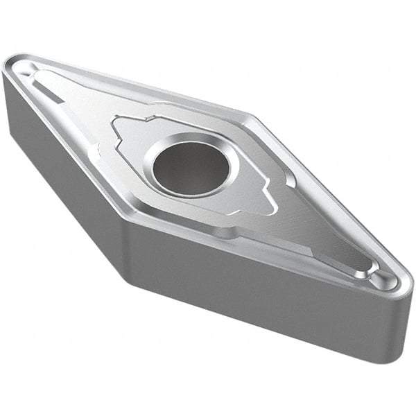 Seco - VNMG333 M3 Grade TP1501 Carbide Turning Insert - TiCN/AI2O3/TiN Finish, 35° Diamond, 3/8" Inscr Circle, 3/16" Thick, Neutral Hand, 3/64" Corner Radius - Eagle Tool & Supply