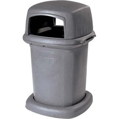 Toter - Trash Cans & Recycling Containers; Type: Decorative Outdoor Waste Receptacle ; Container Shape: Square ; Container Size: 45 gal ; Container Graphics: None ; Color: Graystone ; Finish: Textured - Exact Industrial Supply