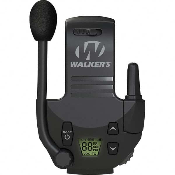 Walkers - Hearing Protection/Communication Type: Earmuff Walkie Talkie Attachment Cup Color: Black - Eagle Tool & Supply