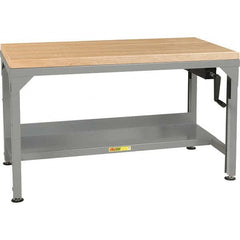 Little Giant - Stationary Work Benches, Tables Type: Work Bench Top Material: Butcher Block Maple - Eagle Tool & Supply