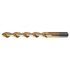 #36 RHS / RHC HSS 118 Degree Notched Point Parabolic HSS Jobber Drill - TiN - Eagle Tool & Supply