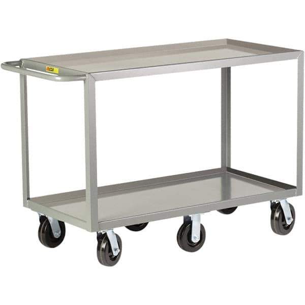 Little Giant - 3,600 Lb Capacity, 30" Wide x 48" Long x 36" High Cart - 2 Shelf, Steel, Phenolic Casters - Eagle Tool & Supply