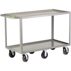 Little Giant - 3,600 Lb Capacity, 30" Wide x 48" Long x 36" High Cart - 2 Shelf, Steel, Phenolic Casters - Eagle Tool & Supply