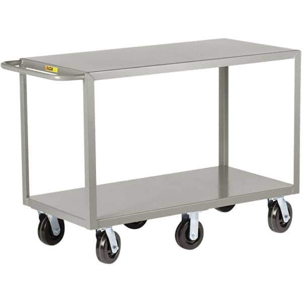 Little Giant - 3,600 Lb Capacity, 30" Wide x 60" Long x 36" High Cart - 2 Shelf, Steel, Phenolic Casters - Eagle Tool & Supply