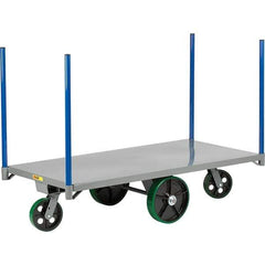 Little Giant - 4,000 Lb Capacity Steel Pipe Stake Truck - Steel Deck, 30" OAW, 72" Platform Length, Polyurethane Casters - Eagle Tool & Supply