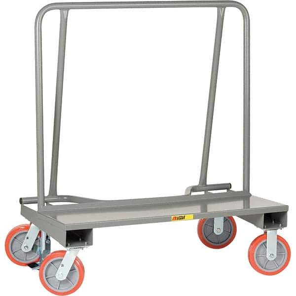 Little Giant - 2,000 Lb Capacity Steel Drywall Cart - Steel Deck, 24" OAW, 44" Platform Length, Polyurethane Casters - Eagle Tool & Supply