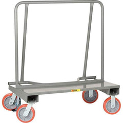 Little Giant - 2,000 Lb Capacity Steel Drywall Cart - Steel Deck, 24" OAW, 44" Platform Length, Polyurethane Casters - Eagle Tool & Supply