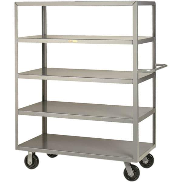 Little Giant - 3,600 Lb Capacity, 24" Wide x 36" Long x 63-1/2" High Cart - 5 Shelf, Steel, Phenolic Casters - Eagle Tool & Supply