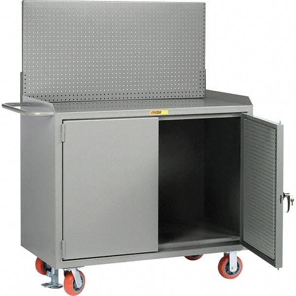 Little Giant - 3,600 Lb Capacity Mobile Workbench with Pegboard Panel - 48" Wide x 43" High - Eagle Tool & Supply