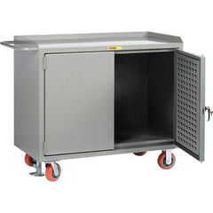 Little Giant - 3,600 Lb Capacity Mobile Workbench with Pegboard Panel - 48" Wide x 43-1/2" High - Eagle Tool & Supply