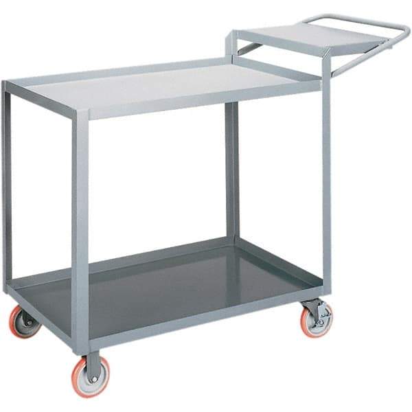 Little Giant - 1,200 Lb Capacity, 18" Wide x 32" Long x 40" High Order Picking Cart - 2 Shelf, Steel, Polyurethane Casters - Eagle Tool & Supply
